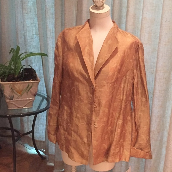 Jones New York Jackets & Blazers - JONES NEW YORK Linen Jacket - PeachTan 16 NWT